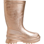 Dolce & Gabbana Rose Gold Rubber Pull On Rain Boots Shoes LA12771-41