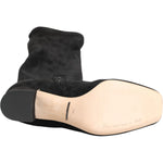 Dolce & Gabbana Black Suede Leather Knee High Boots Shoes