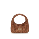 Miu Miu Wander Hobo quilted matelassé Handbag MI5BC125VOOYAN88F0033BB