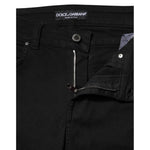Dolce & Gabbana Black Cotton Skinny Mid Waist Denim Jeans