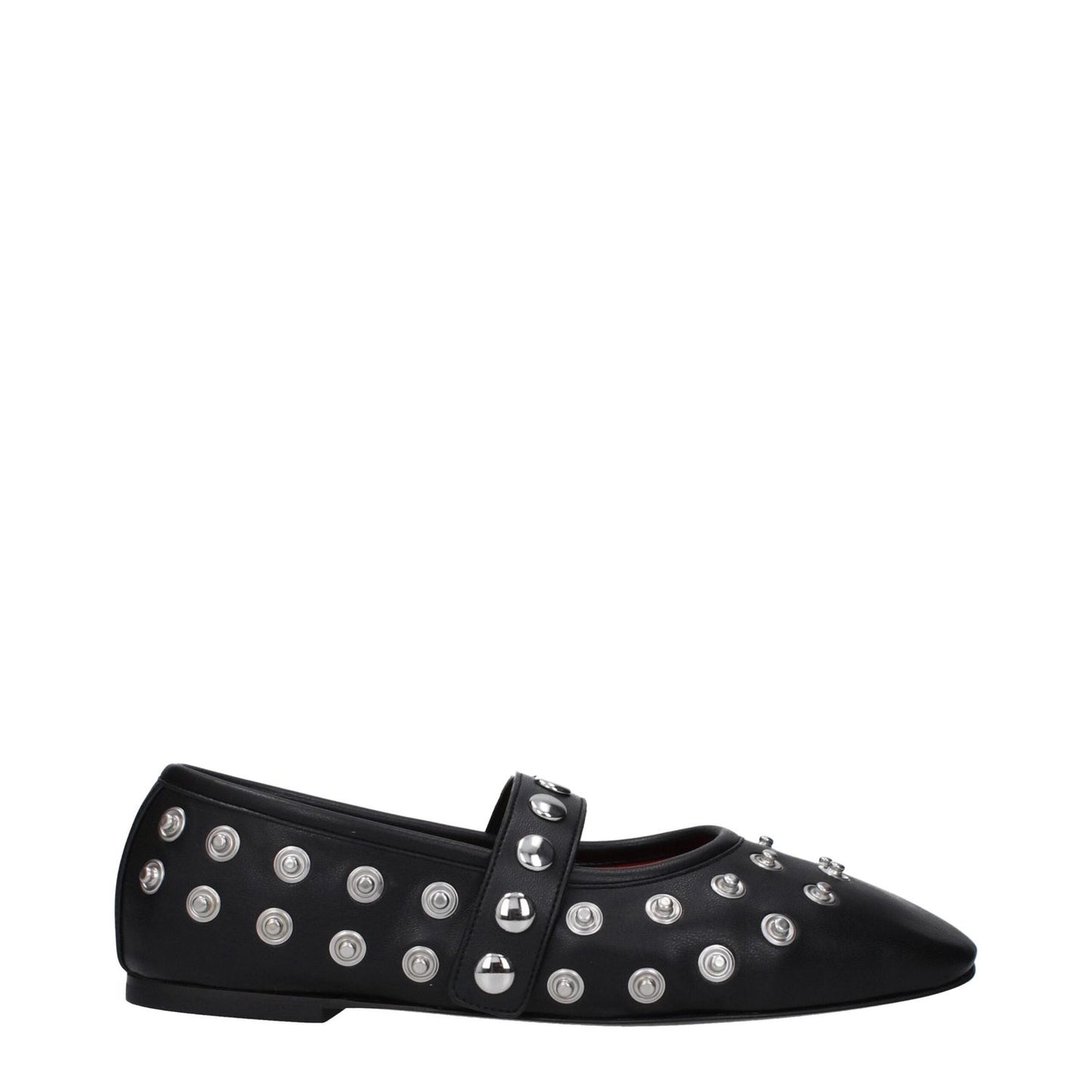 Stella McCartney Black Leather Ballet Flats ST-10027111416073-EU36.5/US6.5