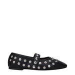Stella McCartney Black Leather Ballet Flats ST-10027111416073-EU36.5/US6.5