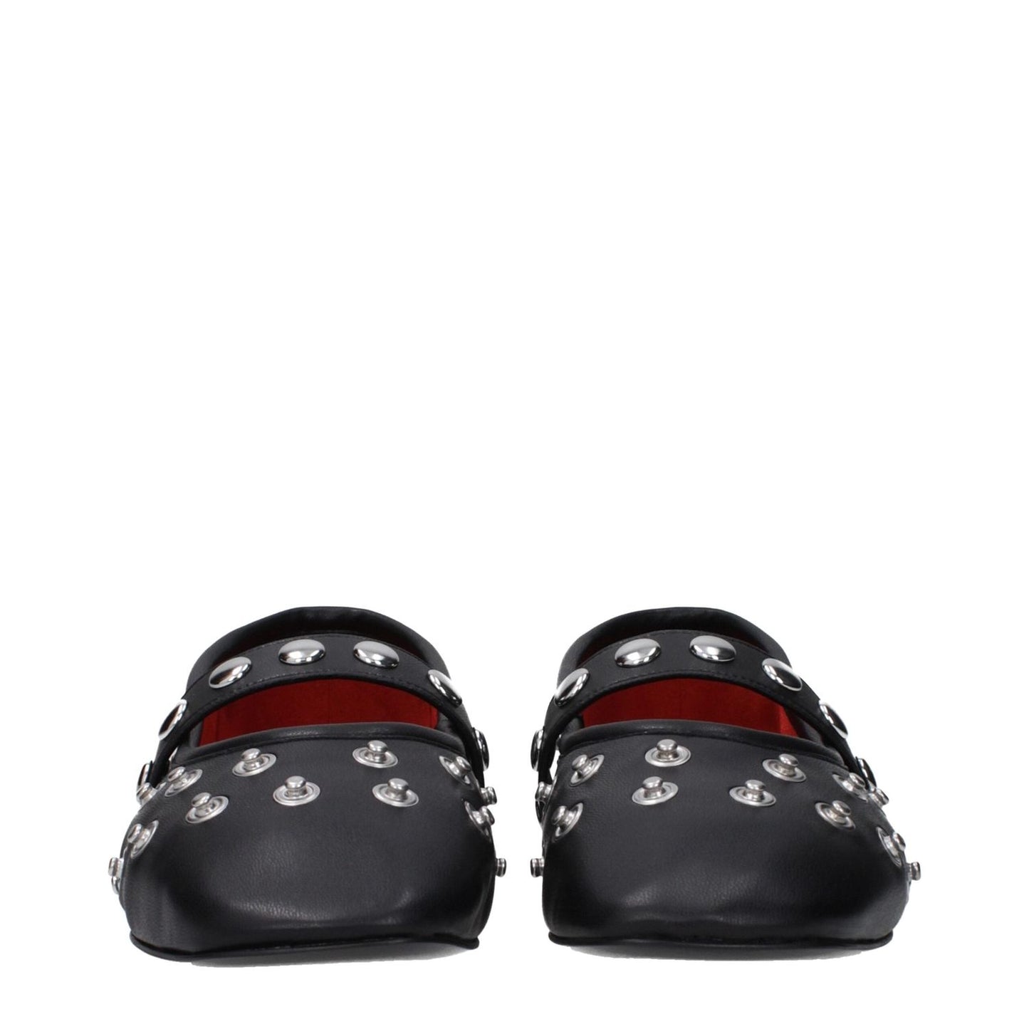 Stella McCartney Black Leather Ballet Flats ST-10027111416073-EU36.5/US6.5