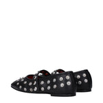 Stella McCartney Black Leather Ballet Flats ST-10027111416073-EU36.5/US6.5