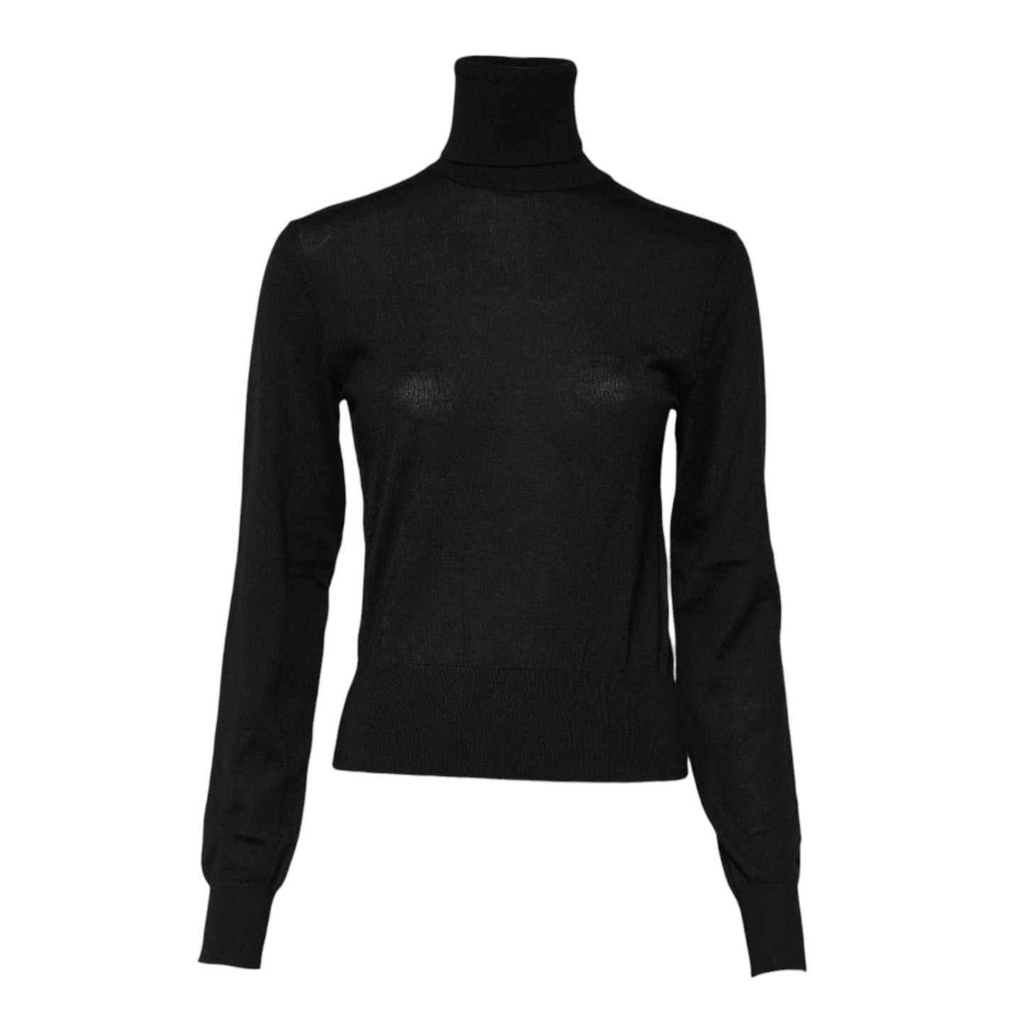 Dolce & Gabbana Black Cashmere Turtleneck Pullover Sweater