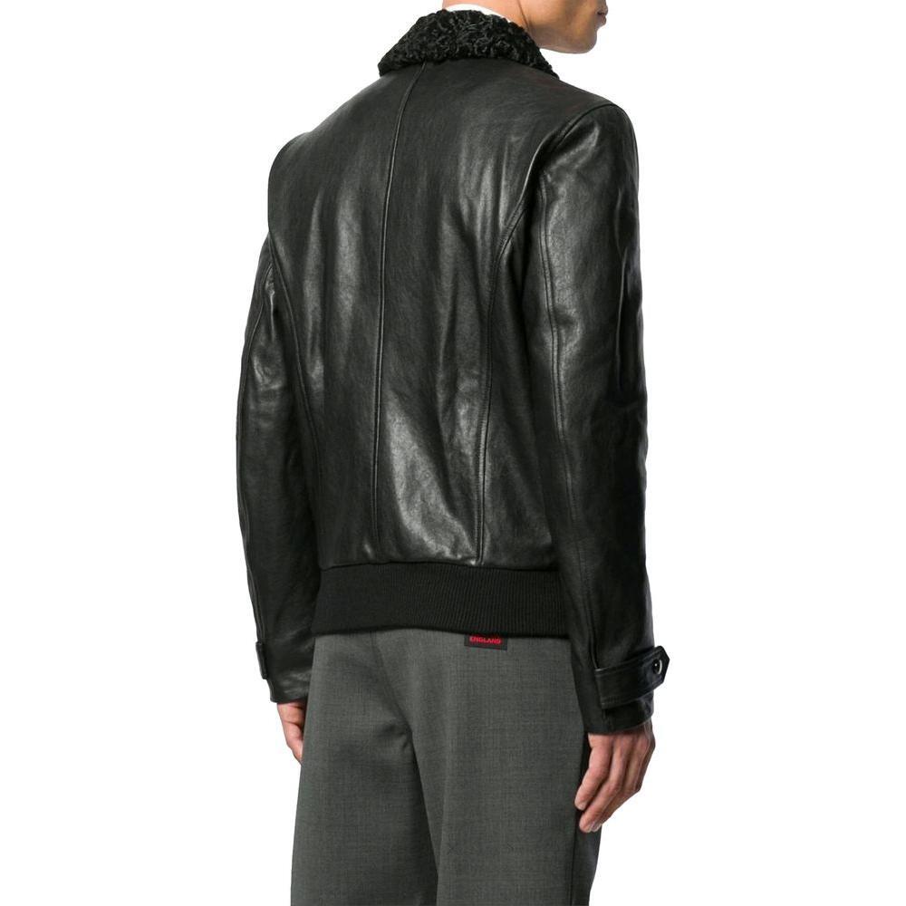 Dolce & Gabbana Black Lambskin Jacket