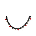 Dolce & Gabbana Black Embellished Leather Bag Handle Women Shoulder Strap