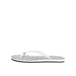 Dolce & Gabbana Black White Logo Beachwear Flats Slipper Shoes