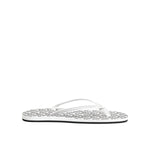 Dolce & Gabbana Black White Logo Beachwear Flats Slipper Shoes