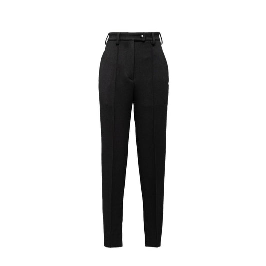 Prada Black Virgin Wool Dress Pants