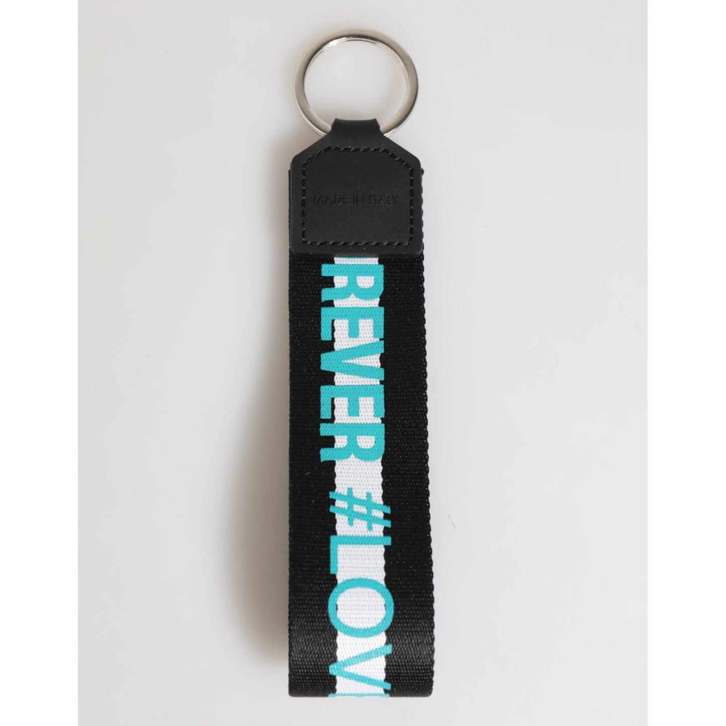 Dolce & Gabbana Multicolor Logo Polyester Brass Holder Keychain Keyring SMY11316
