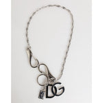 Dolce & Gabbana Silver DG Logo Key Holder Keychain Bag Charm Keyring