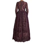 Dolce & Gabbana Purple Viscose Crystal A-Line Gown Dress