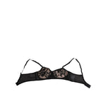 Dolce & Gabbana Black Nude Floral Lace Sheer Bra Underwear