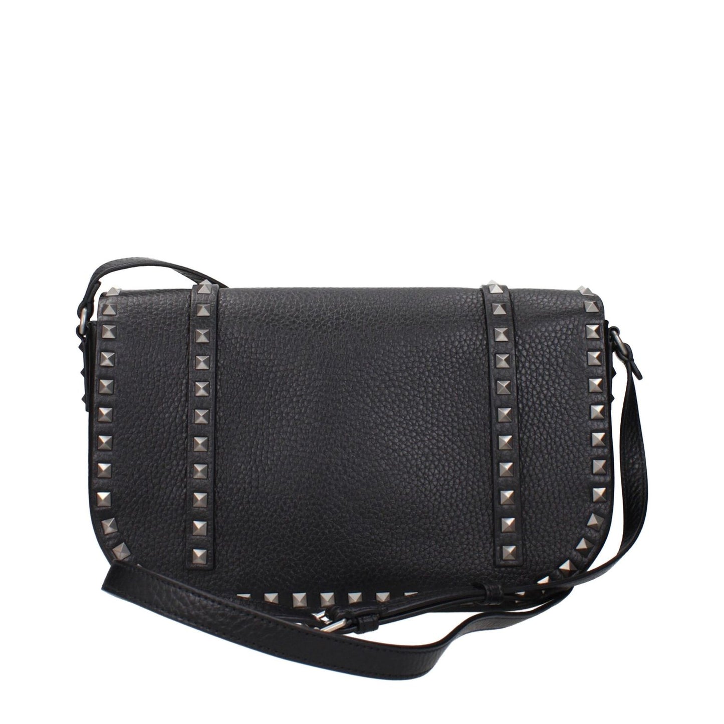 Valentino Garavani Black Leather Crossbody Large Bag