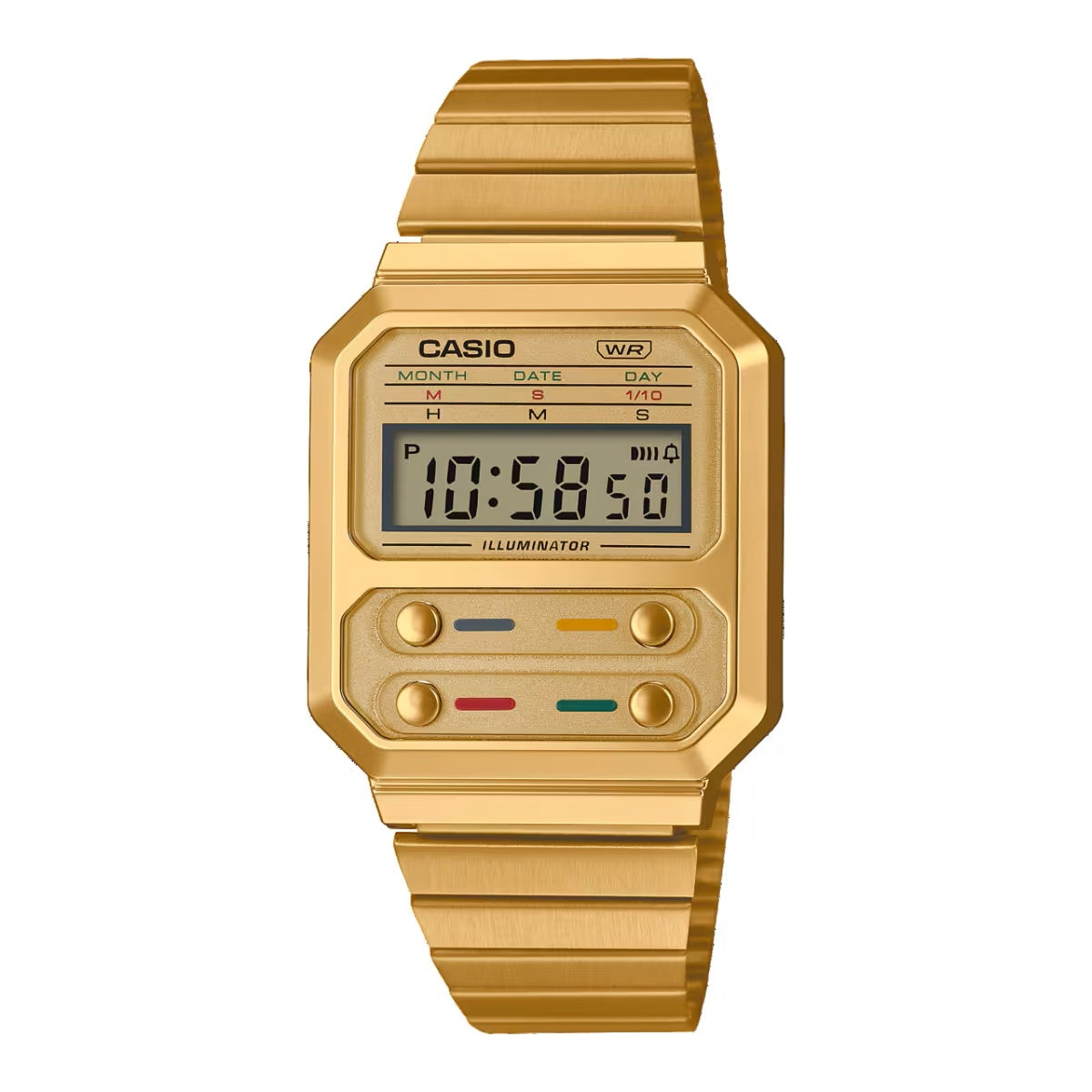 CASIO VINTAGE Mod. EDGY COLLECTION - GOLD A-100WEG-9AEF