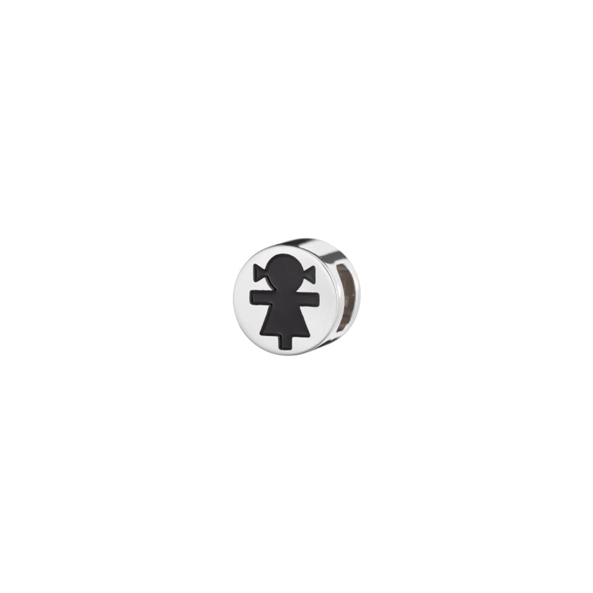 AN JEWELS JEWELRY Mod. AL.DLIMGIRL charm with girl silhouette design in silver