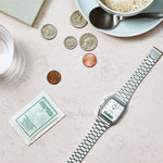 CASIO VINTAGE Mod. EDGY COLLECTION SUNRAY DIAL - SILVER AQ-230A-7AMQYES