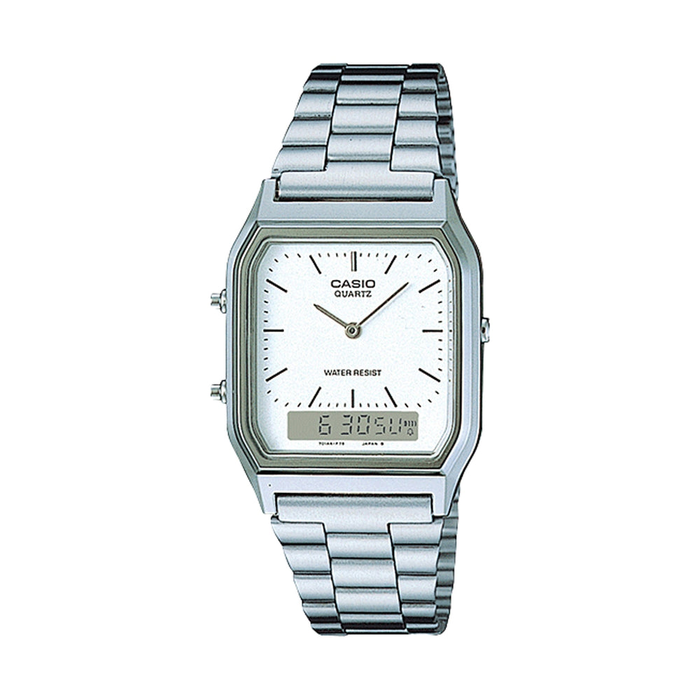 CASIO VINTAGE Mod. EDGY COLLECTION SUNRAY DIAL - WHITE AQ-230A-7DMQYES
