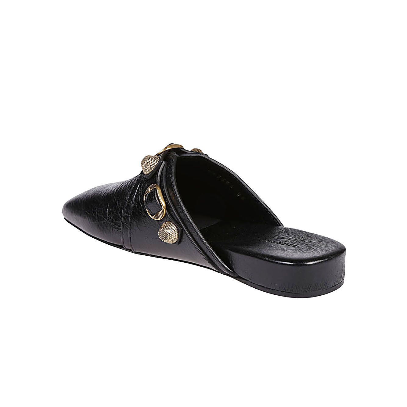 Balenciaga Cozy Cagole leather mules in black Sandals