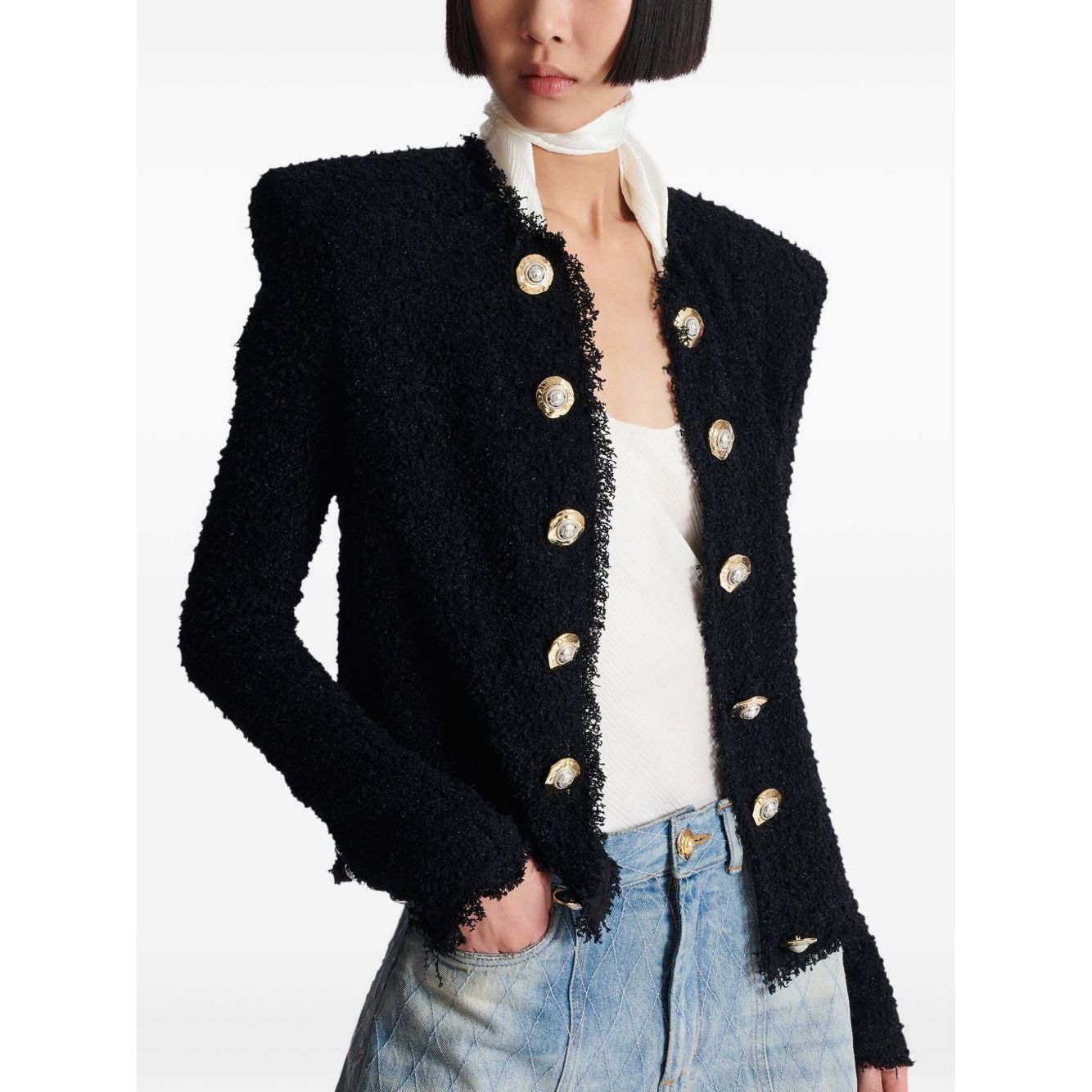 Balmain Edge-to-edge tweed jacket Jackets