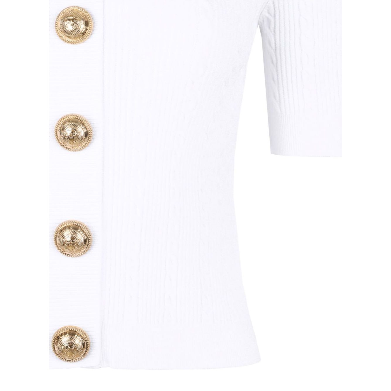 Balmain Ribbed buttoned top Topwear