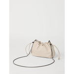 Brunello Cucinelli Bucket Mellow mini bag in Soft leather with Precious Chain MBGPD2667C8905-P25