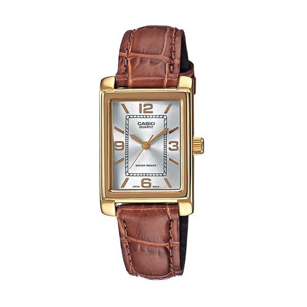 CASIO COLLECTION Mod. TANK. LEATHER - ARGENTEE-0