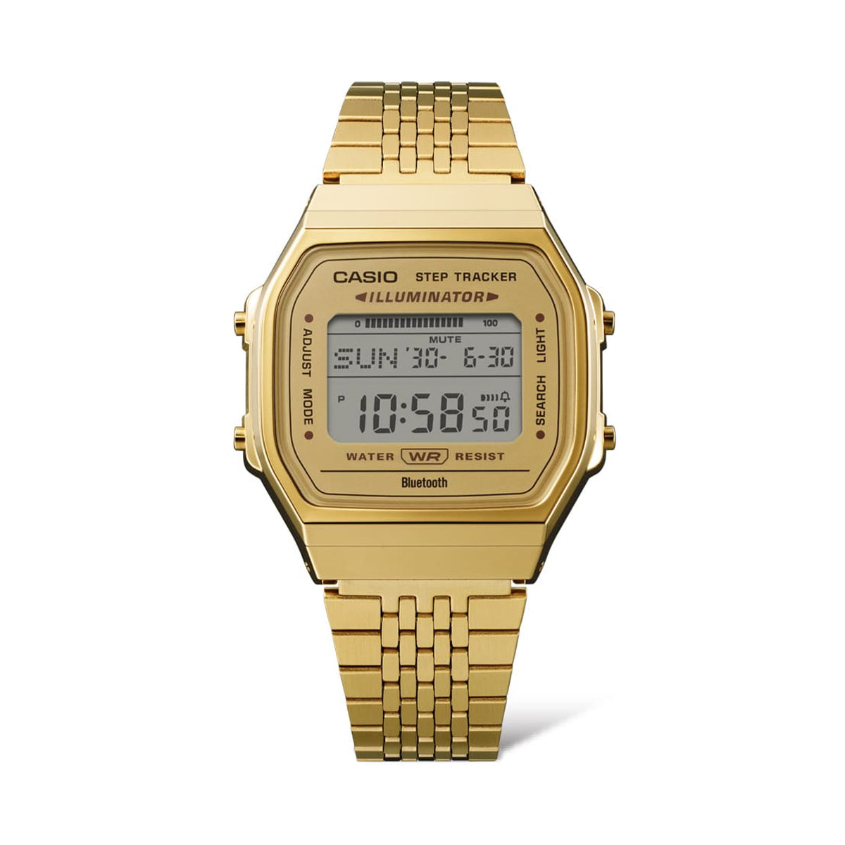 CASIO VINTAGE Mod. BLUETOOTH® SMARTPHONE LINK - GOLD - built-in accelerometer senses body movements + steps counter WATCHES