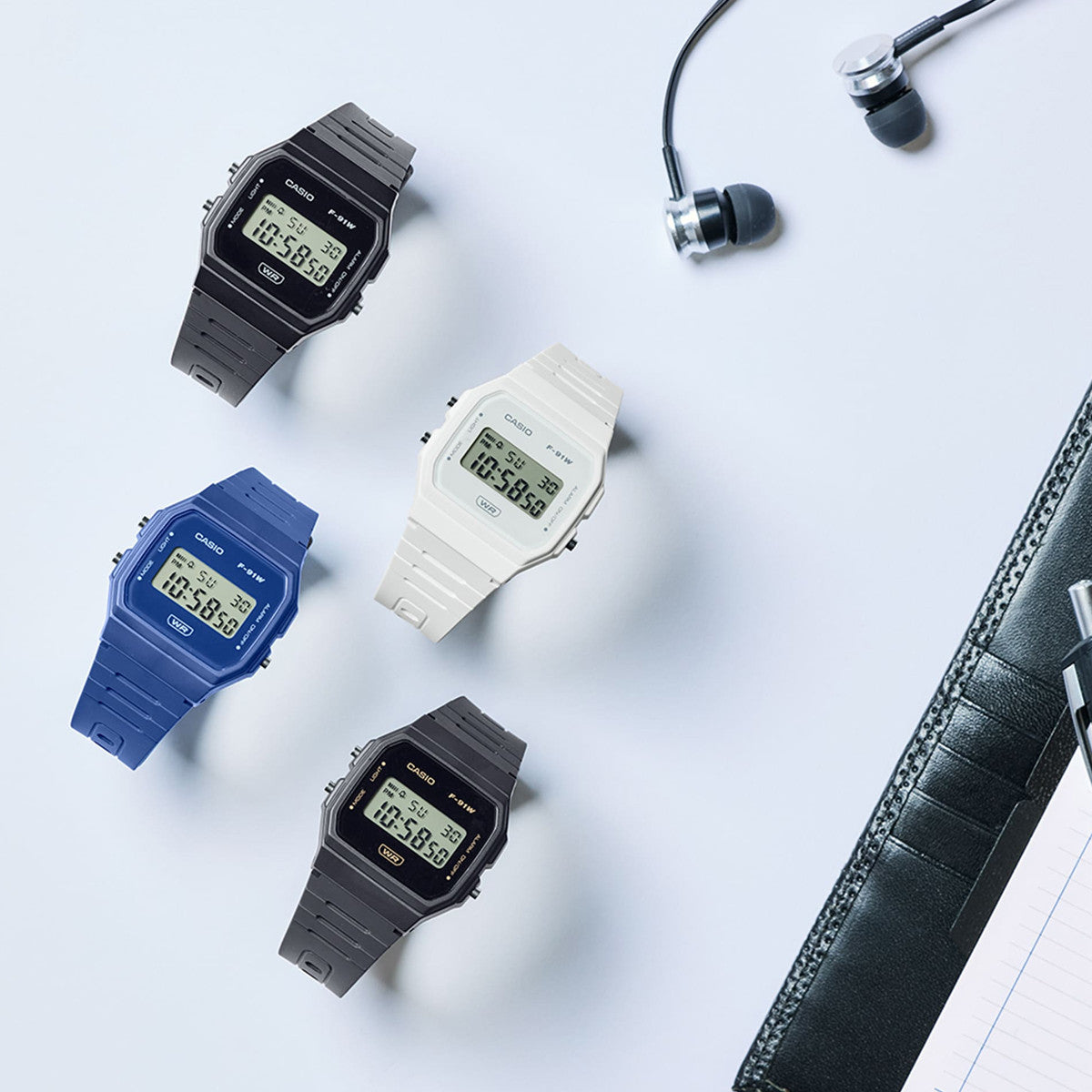 CASIO VINTAGE Mod. F-91 BIO RESIN STRAP - BLACK WATCHES