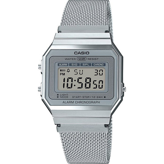 CASIO VINTAGE Mod. ICONIC SLIM DESIGN - SILVER MESH WATCHES