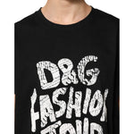 Dolce & Gabbana Black Cotton Sleeveless DG Fashion Top
