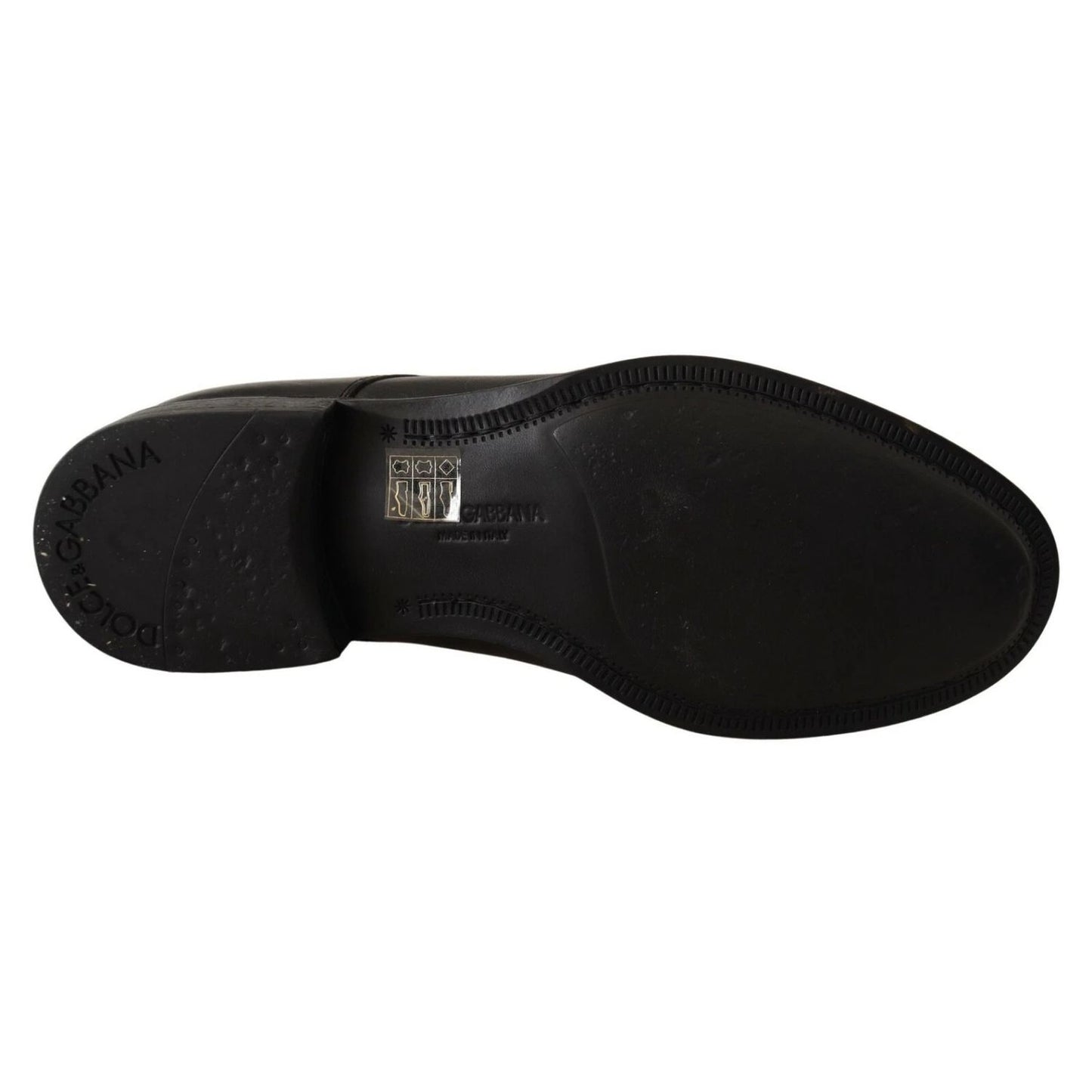 Dolce & Gabbana Black Lace Up Leather Men Formal Derby Shoes