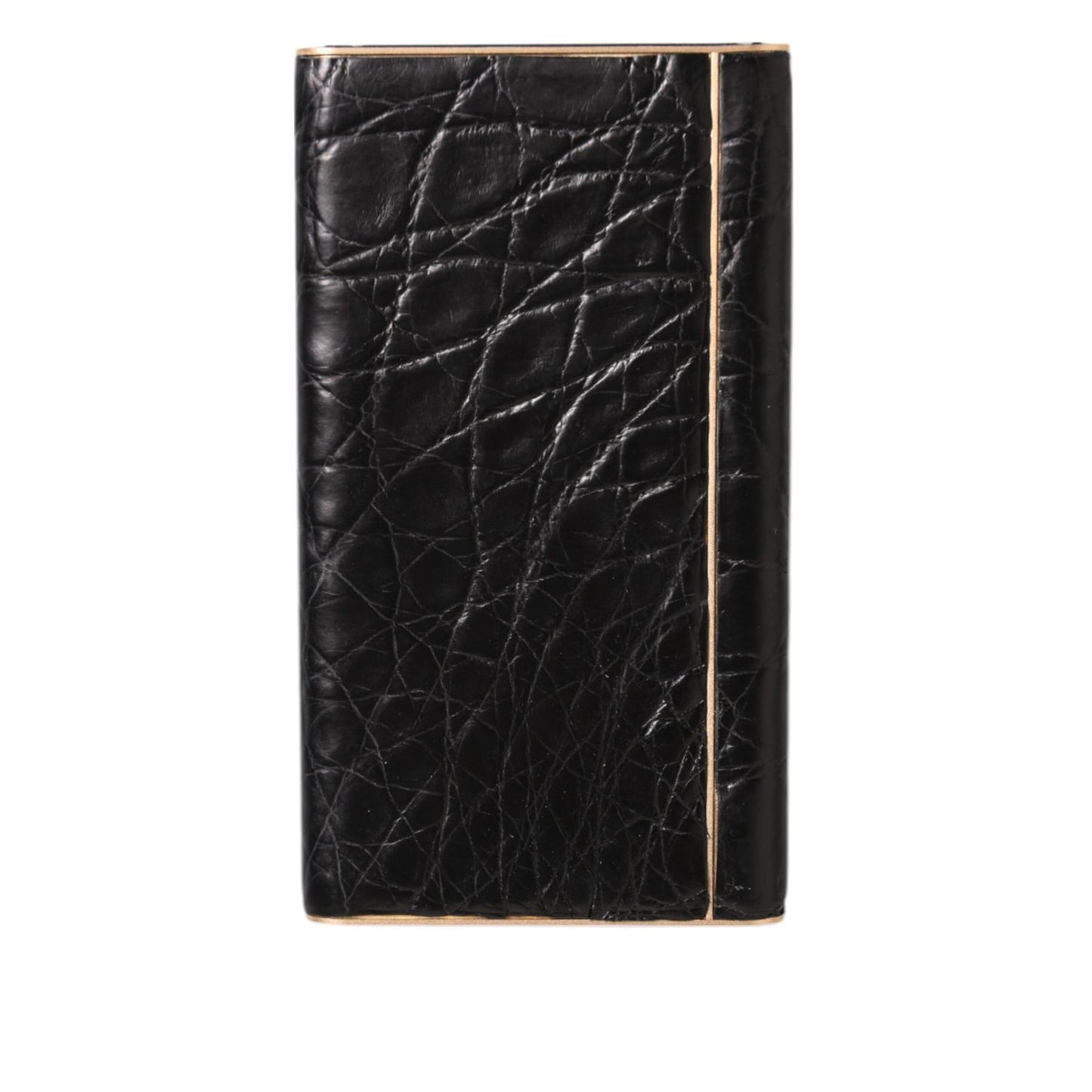 Dolce & Gabbana Black Leather Embossed Skin 3000mAh Power Bank Charger USB SMY10715