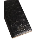 Dolce & Gabbana Black Leather Exotic Skin 3000mAh Power Bank Charger USB SMY10714