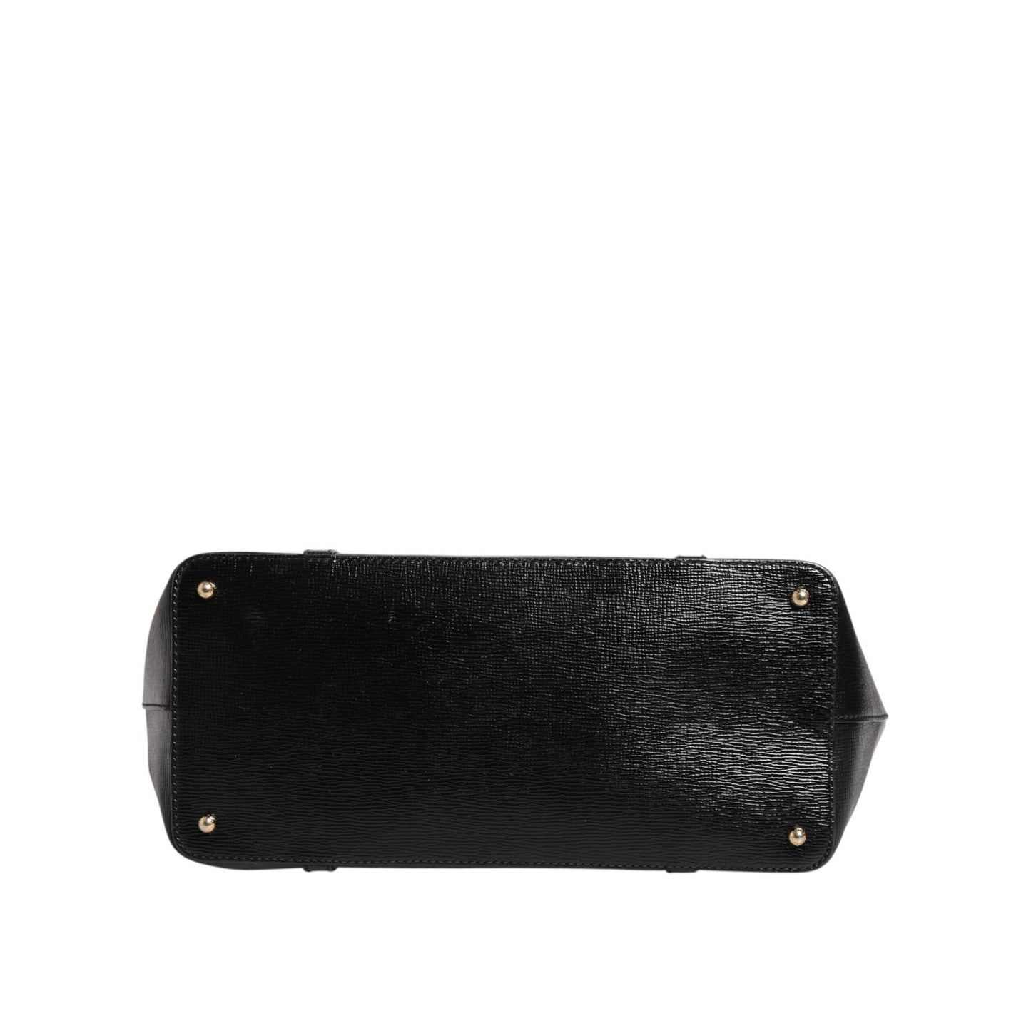 Dolce & Gabbana Black Leather Miss Escape Shopping Tote Women Borse Bag