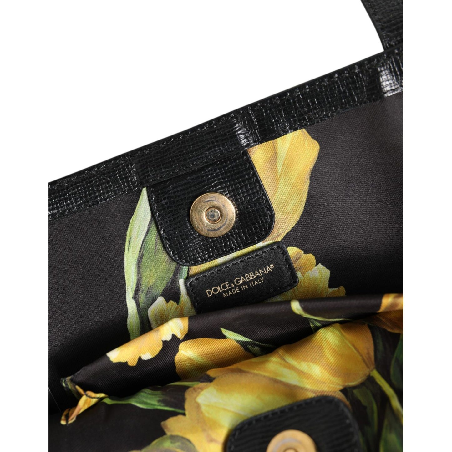 Dolce & Gabbana Black Leather Miss Escape Shopping Tote Women Borse Bag