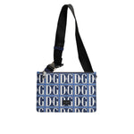 Dolce & Gabbana Blue White Leather D&G Logo Plaque Crossbody Borse Bag