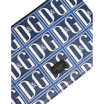 Dolce & Gabbana Blue White Leather D&G Logo Plaque Crossbody Borse Bag