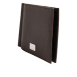 Dolce & Gabbana Brown Leather DG Logo Engrave Bifold Card Holder Wallet SMY11258
