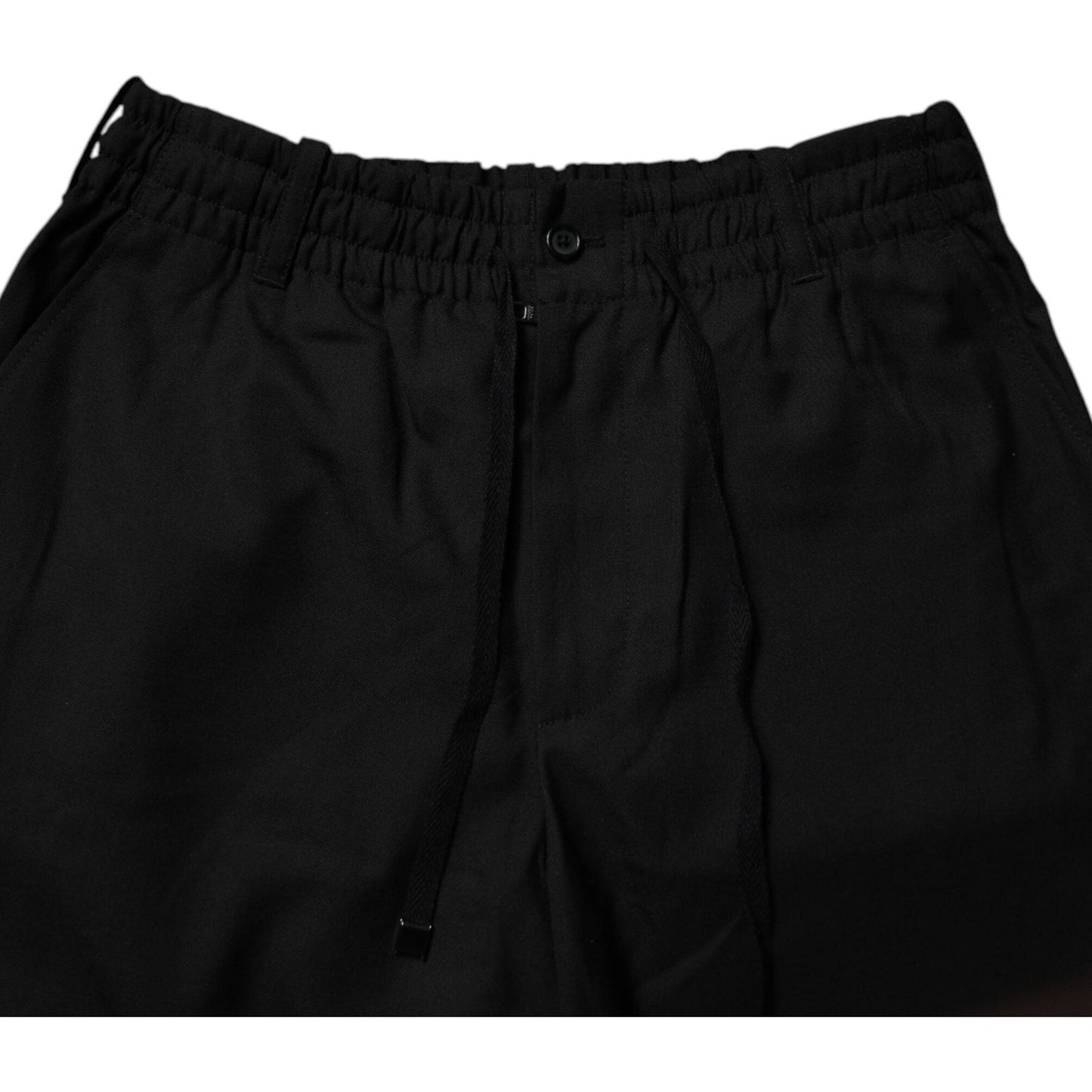 Dolce & Gabbana Black Polyester Men Cropped Pants PAN75035-44