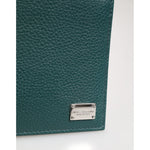 Dolce & Gabbana Green Leather DG Logo Engrave Men Bifold Card Holder Wallet SMY11277