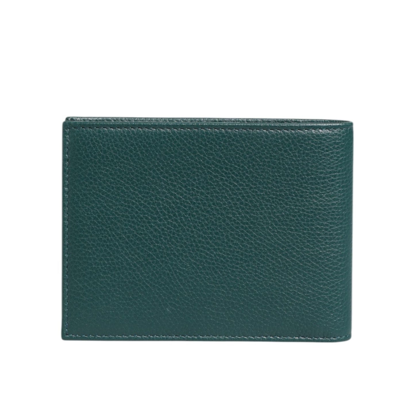 Dolce & Gabbana Green Leather DG Logo Engrave Men Bifold Card Holder Wallet SMY11277