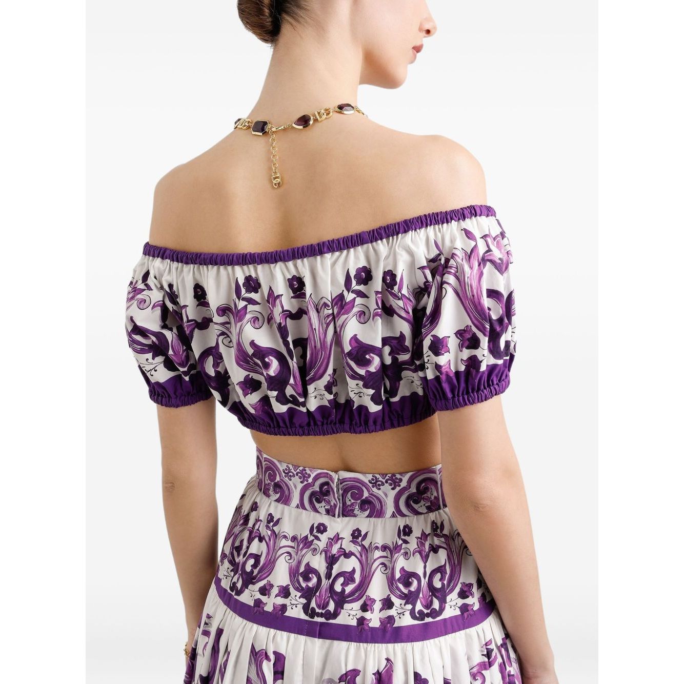 Dolce & Gabbana Maiolica print cotton top