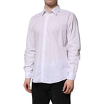 Dolce & Gabbana White Cotton STAFF Long Sleeves Forma Shirt