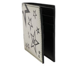 Dolce & Gabbana White Leather DG Star Logo Bifold Card Holder Wallet SMY11051