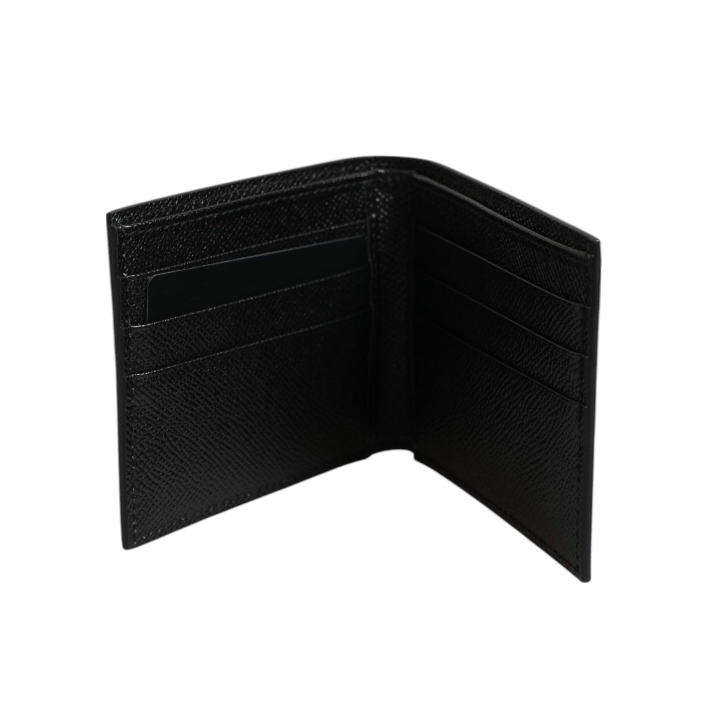 Dolce & Gabbana White Leather DG Star Logo Bifold Card Holder Wallet SMY11051