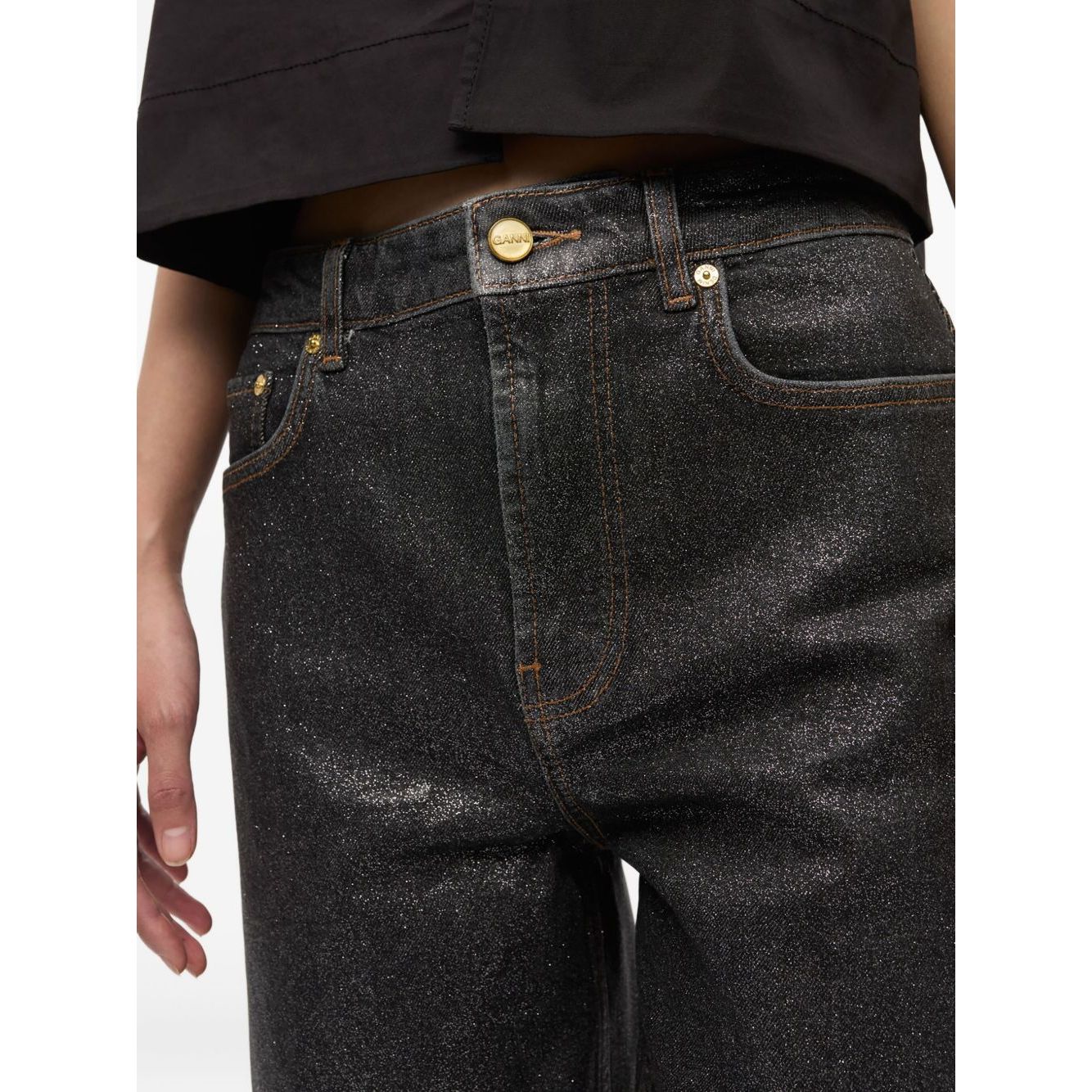 GANNI Jeans Black Jeans