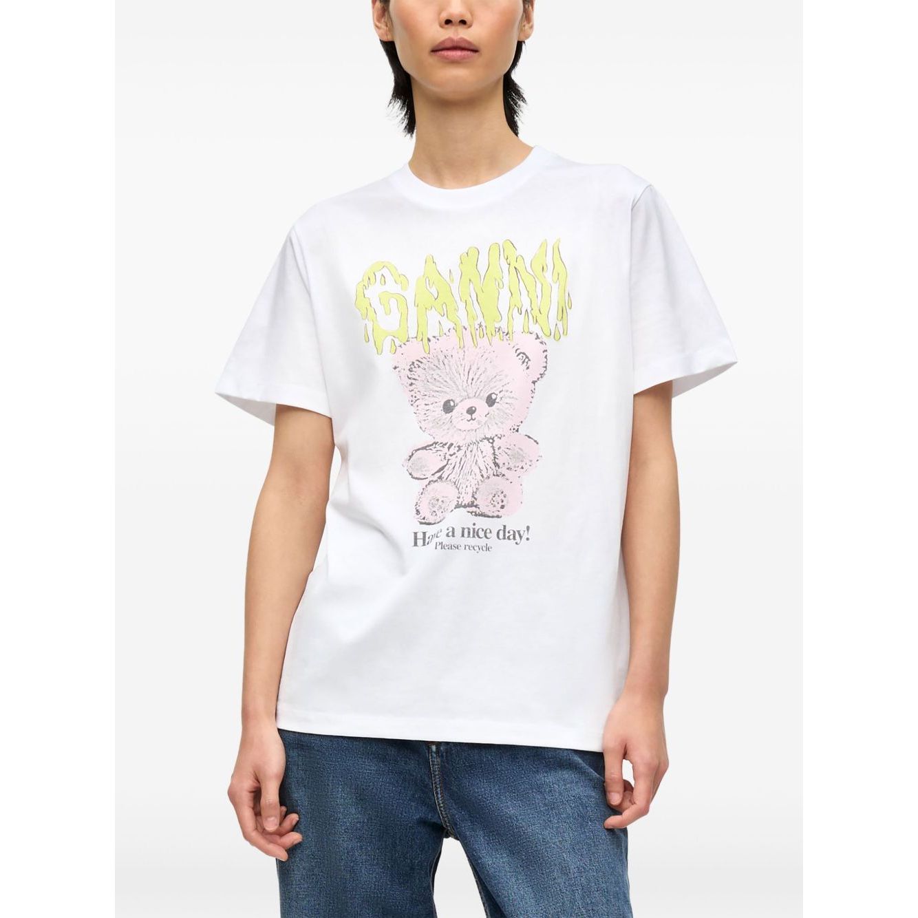 GANNI T-shirts and Polos White Topwear