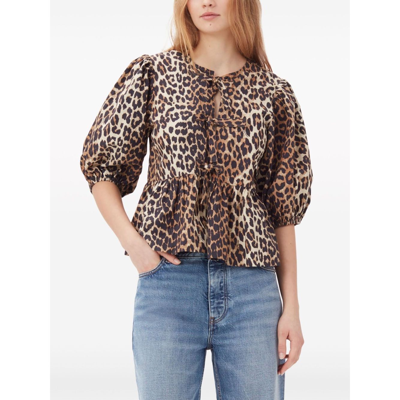 GANNI Top Brown Topwear